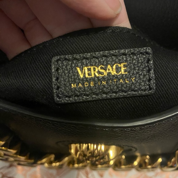 Versace Mini La Medusa Chain Leather Hobo Bag - Picture 10 of 16